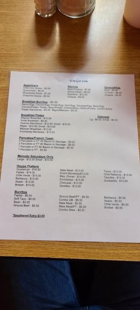 El Nopal Cafe Menu image 2